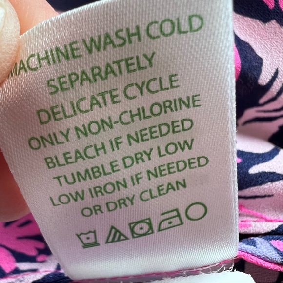 Lilly Pulitzer Savanna Long Sleeve Top Bright Navy Swing Of Things Size S - Picture 10 of 11